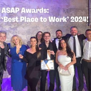 Some of our Situ'ers at the ASAP Awards holding the Best Place to Work award