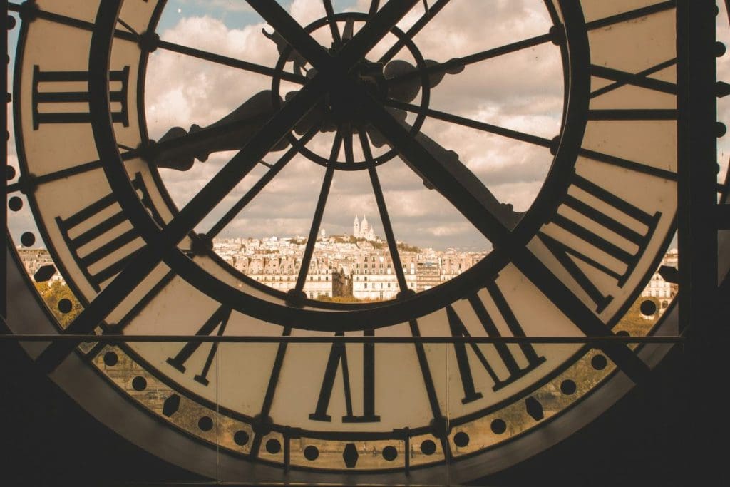 View from a window designed to look like a clock in the Musée d'Orsay