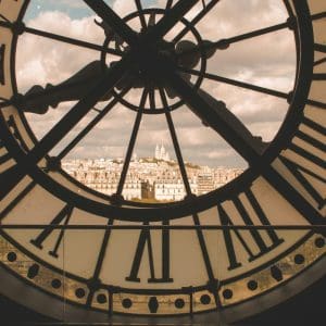 View from a window designed to look like a clock in the Musée d'Orsay
