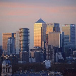 Canary Wharf skyscrapers