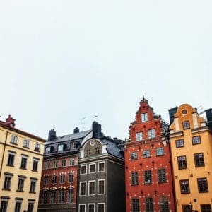 colourful houses in stockholm