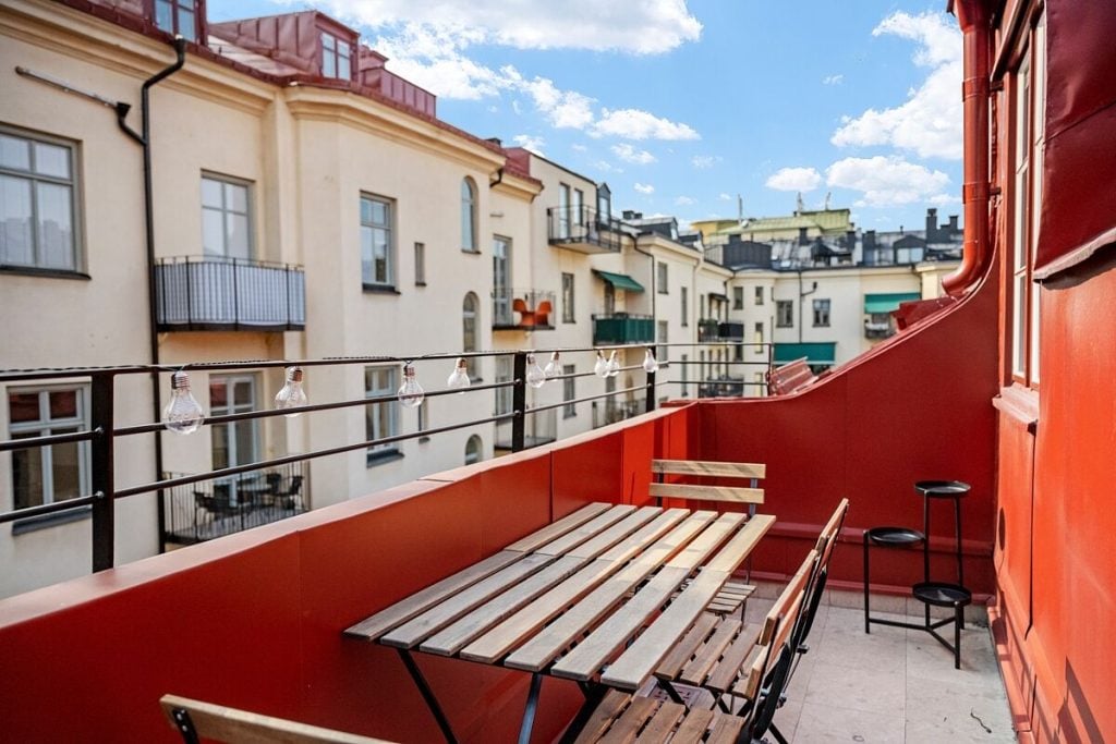 Balcony in Sveavagen Haymarket Apartments in Stockholm