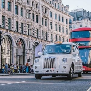 London Bus and taxi on Regent Street