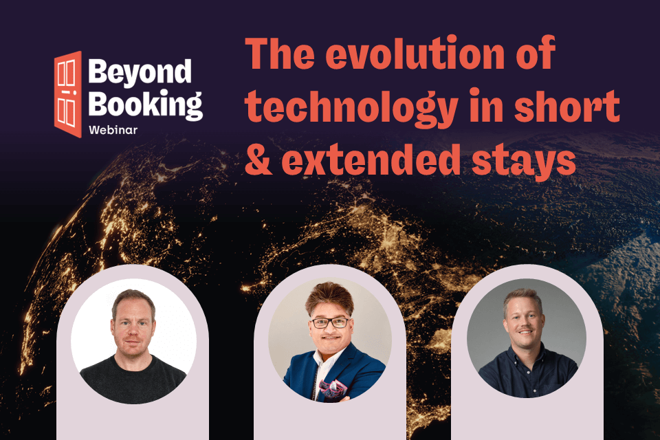 Webinar speakers in front of the globe at night